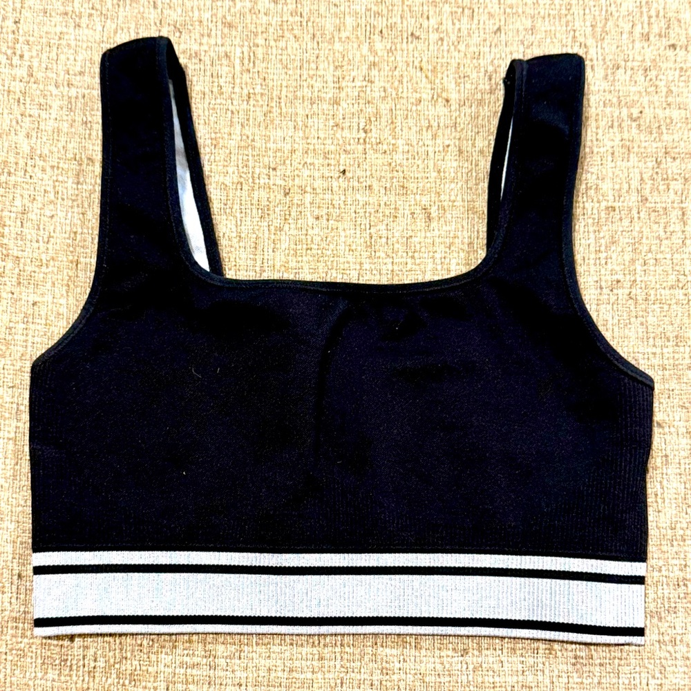 PINK Brand Black And Gray Reversible Sports Bra Size XS